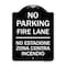 Signmission No Parking Fire Lane No Estacione Zona Contra Incendio Heavy-Gauge Alum, 24" x 18", BW-1824-23727 A-DES-BW-1824-23727 - alternate 1